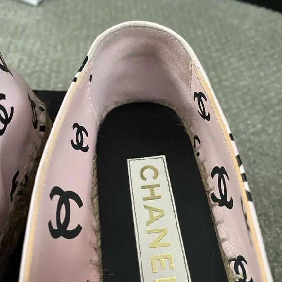 Authentic Chanel Pink and Black Espadrilles - Picture 5 of 7